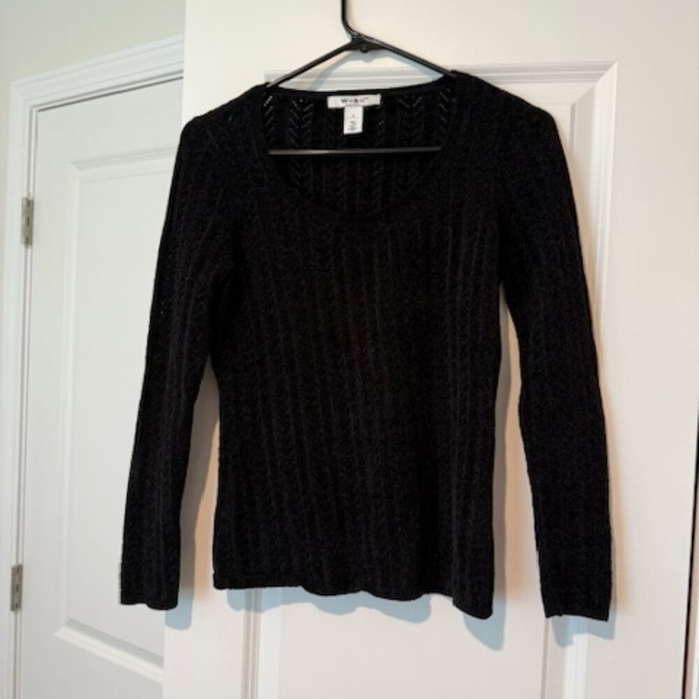 White House Black Market Black Sweater Small